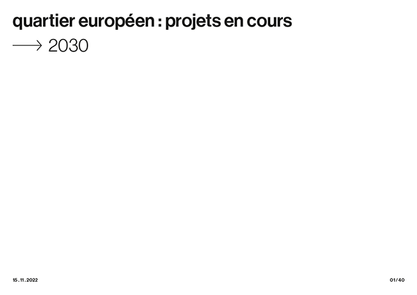 Presentation Perspective.Brussels - European Quarter: projects in progress